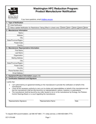 ECY Form 070-608 Washington Hfc Reduction Program: Product Manufacturer Notification - Washington, Page 3