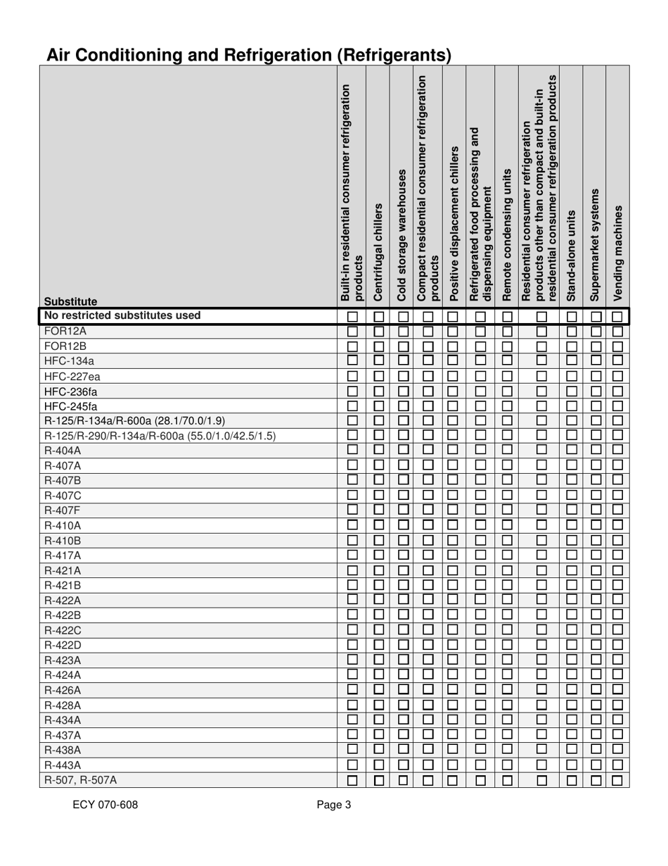 ECY Form 070-608 Washington Hfc Reduction Program: Product Manufacturer Notification - Washington, Page 5