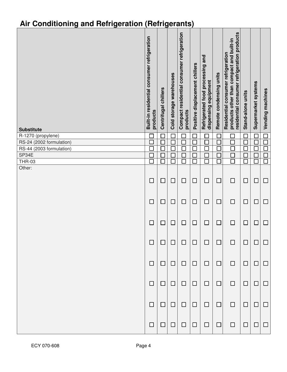 ECY Form 070-608 Washington Hfc Reduction Program: Product Manufacturer Notification - Washington, Page 6