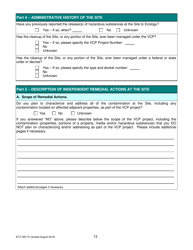 ECY Form 020-74 Voluntary Cleanup Program Application Form - Washington, Page 13