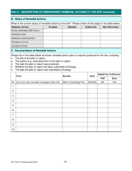 ECY Form 020-74 Voluntary Cleanup Program Application Form - Washington, Page 14