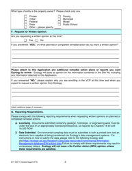 ECY Form 020-74 Voluntary Cleanup Program Application Form - Washington, Page 3