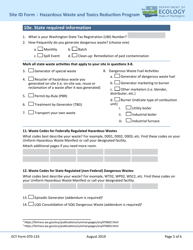 ECY Form 070-133 Notification of Dangerous Waste Site Identification (Id) Form - Washington, Page 5
