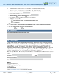 ECY Form 070-133 Notification of Dangerous Waste Site Identification (Id) Form - Washington, Page 6
