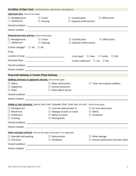 ECY Form 070-613 Dam Owner Annual Inspection Form - Concrete Dams - Washington, Page 2