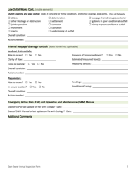 ECY Form 070-613 Dam Owner Annual Inspection Form - Concrete Dams - Washington, Page 5