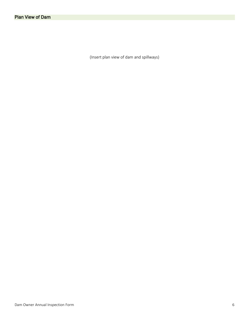 ECY Form 070-613 Dam Owner Annual Inspection Form - Concrete Dams - Washington, Page 6