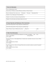 ECY Form 070-38 &quot;Dam Construction or Decommissioning Permit Application&quot; - Washington, Page 4