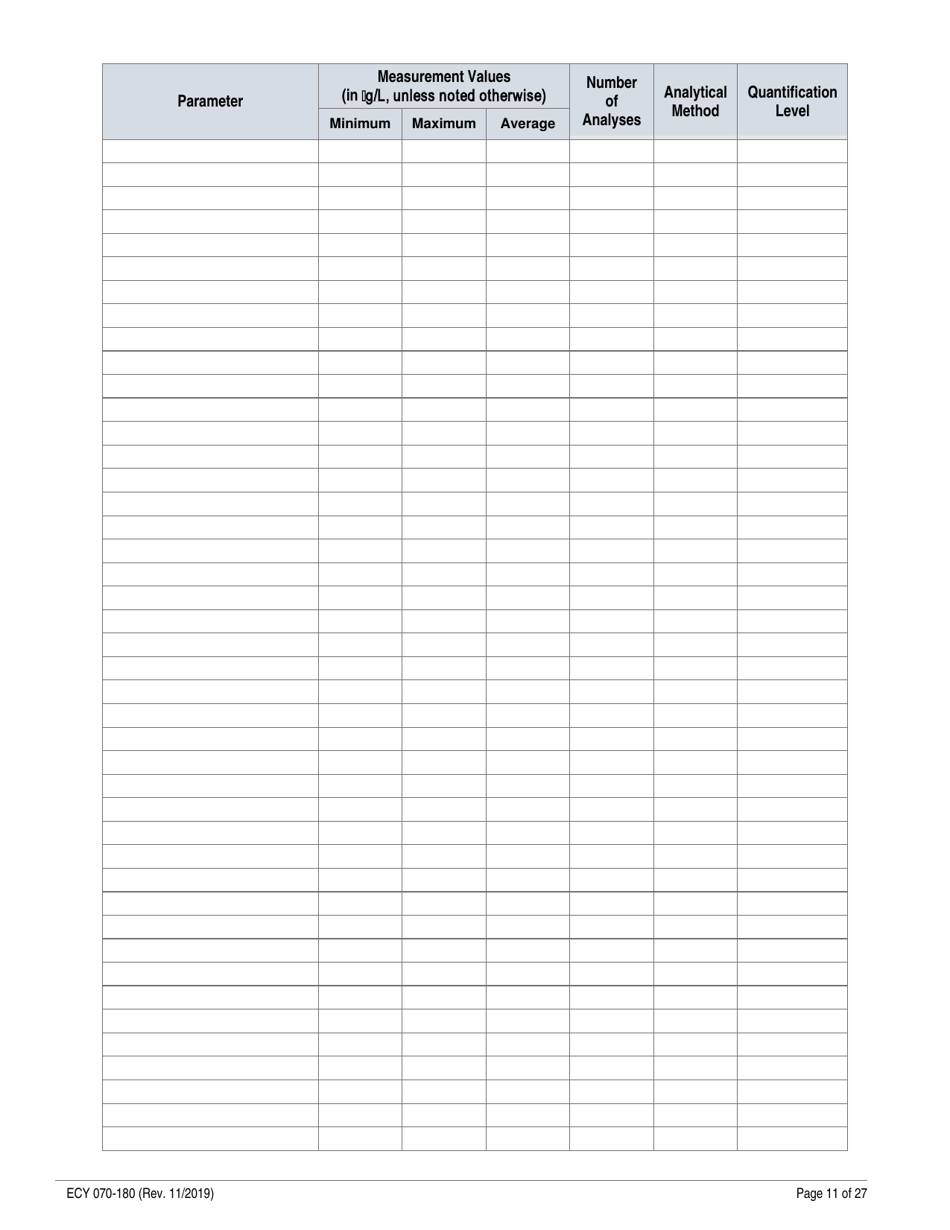 ECY Form 070-180 State Permit Application for the Generation, Distribution and Use of Reclaimed Water - Washington, Page 11