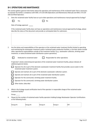 ECY Form 070-180 State Permit Application for the Generation, Distribution and Use of Reclaimed Water - Washington, Page 16