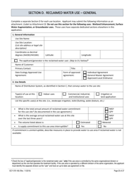 ECY Form 070-180 State Permit Application for the Generation, Distribution and Use of Reclaimed Water - Washington, Page 20