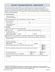 ECY Form 070-180 State Permit Application for the Generation, Distribution and Use of Reclaimed Water - Washington, Page 23
