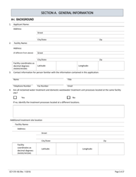 ECY Form 070-180 State Permit Application for the Generation, Distribution and Use of Reclaimed Water - Washington, Page 3