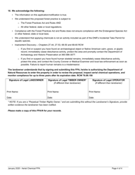 Forest Practices Aerial Chemical Application Form - Washington, Page 4