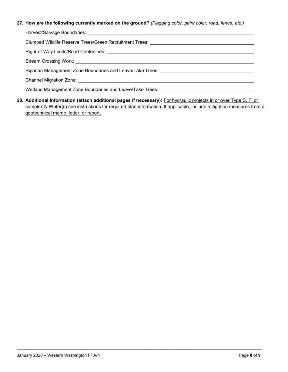 Forest Practices Application / Notification - Western Washington - Washington, Page 8