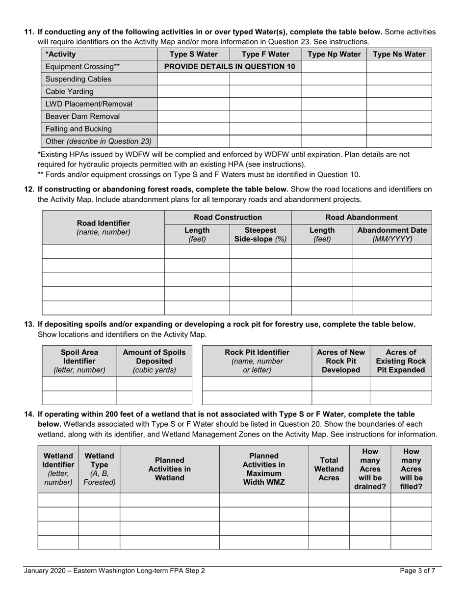 Long-Term Forest Practices Application Step 2 - Resource Protection Strategies - Eastern Washington - Washington, Page 3