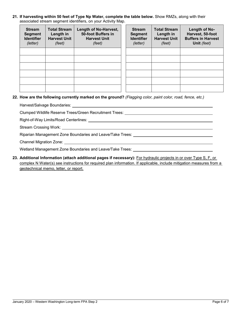 Long-Term Forest Practices Application Step 2 - Resource Protection Strategies - Western Washington - Washington, Page 6