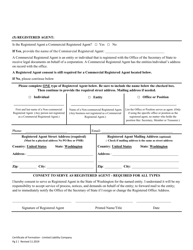 Certificate of Formation - Limited Liability Company - Washington, Page 4