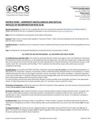 Articles of Incorporation - Washington Nonprofit Corporation Miscellaneous and Mutual - Washington