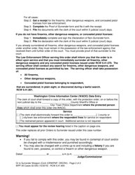 Form WPF All Cases02-050 Order to Surrender Weapons - Washington, Page 2