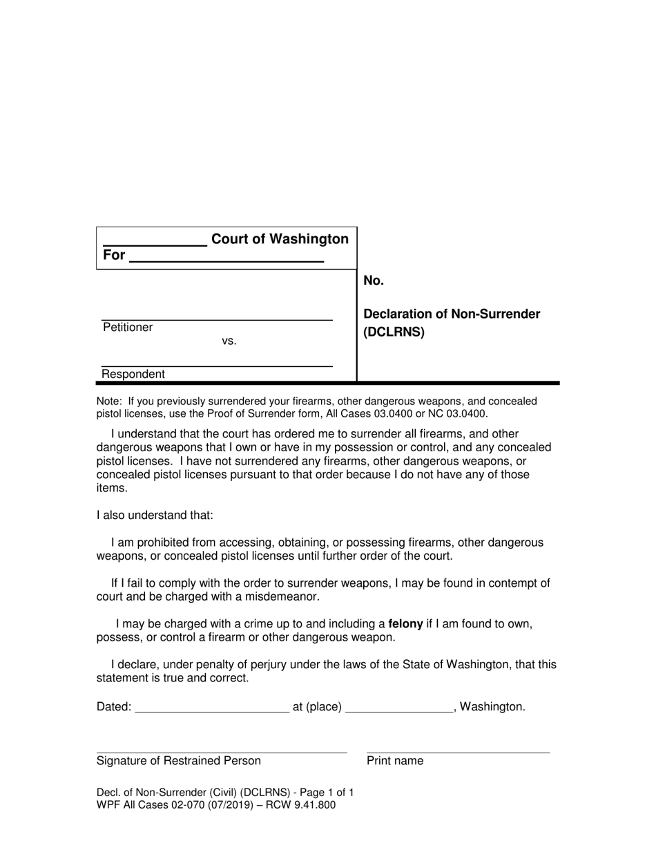 Form WPF All Cases02070 Fill Out, Sign Online and Download Printable