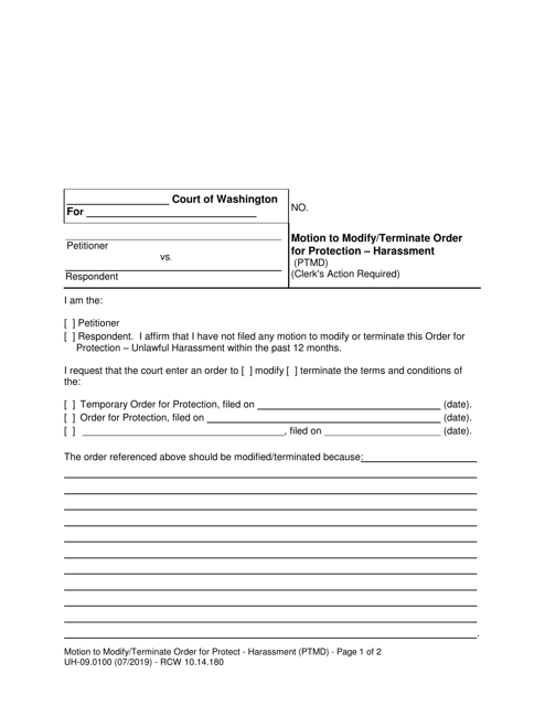 Form UH-09.0100  Printable Pdf