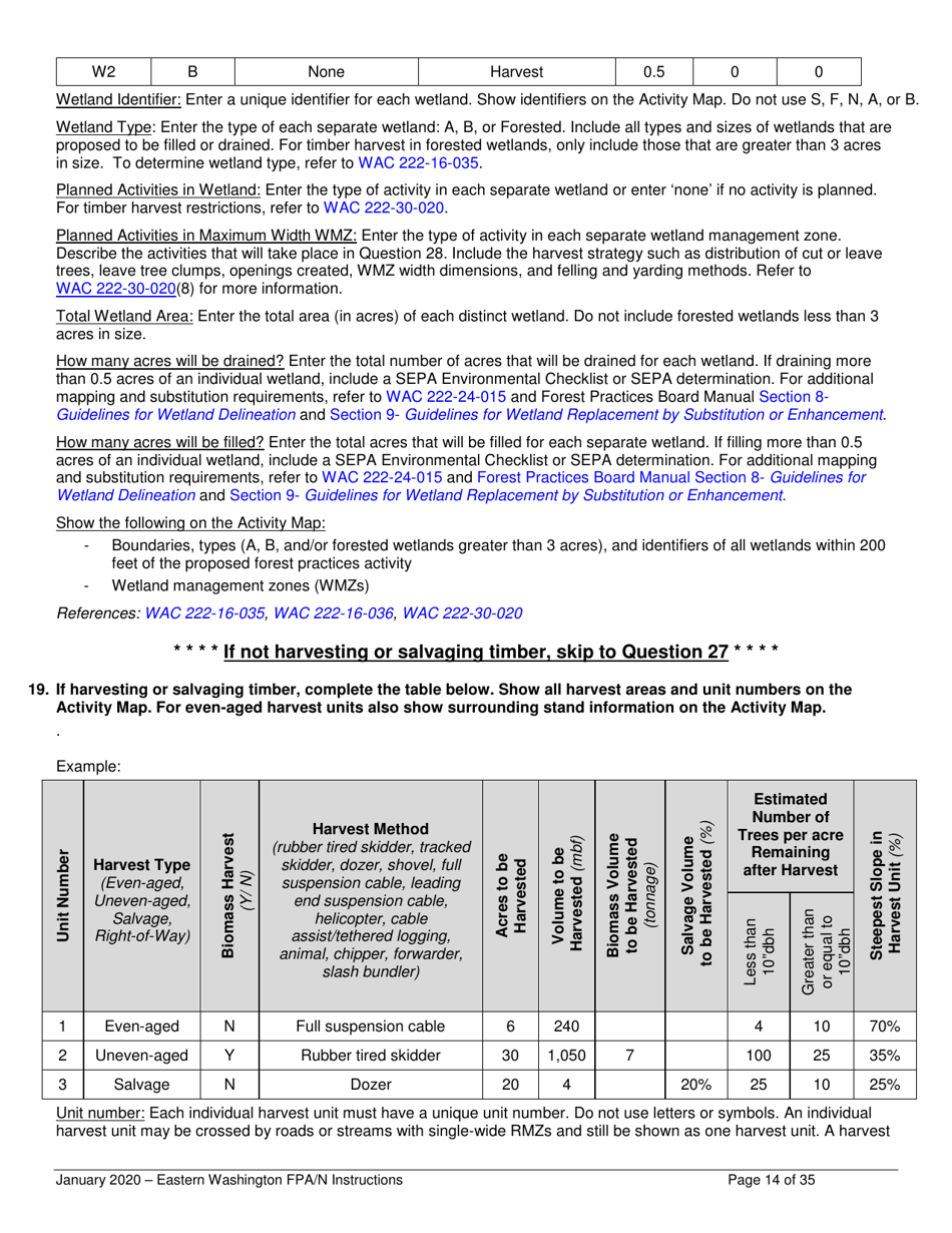 Forest Practices Application / Notification Instructions - Eastern Washington - Washington, Page 14