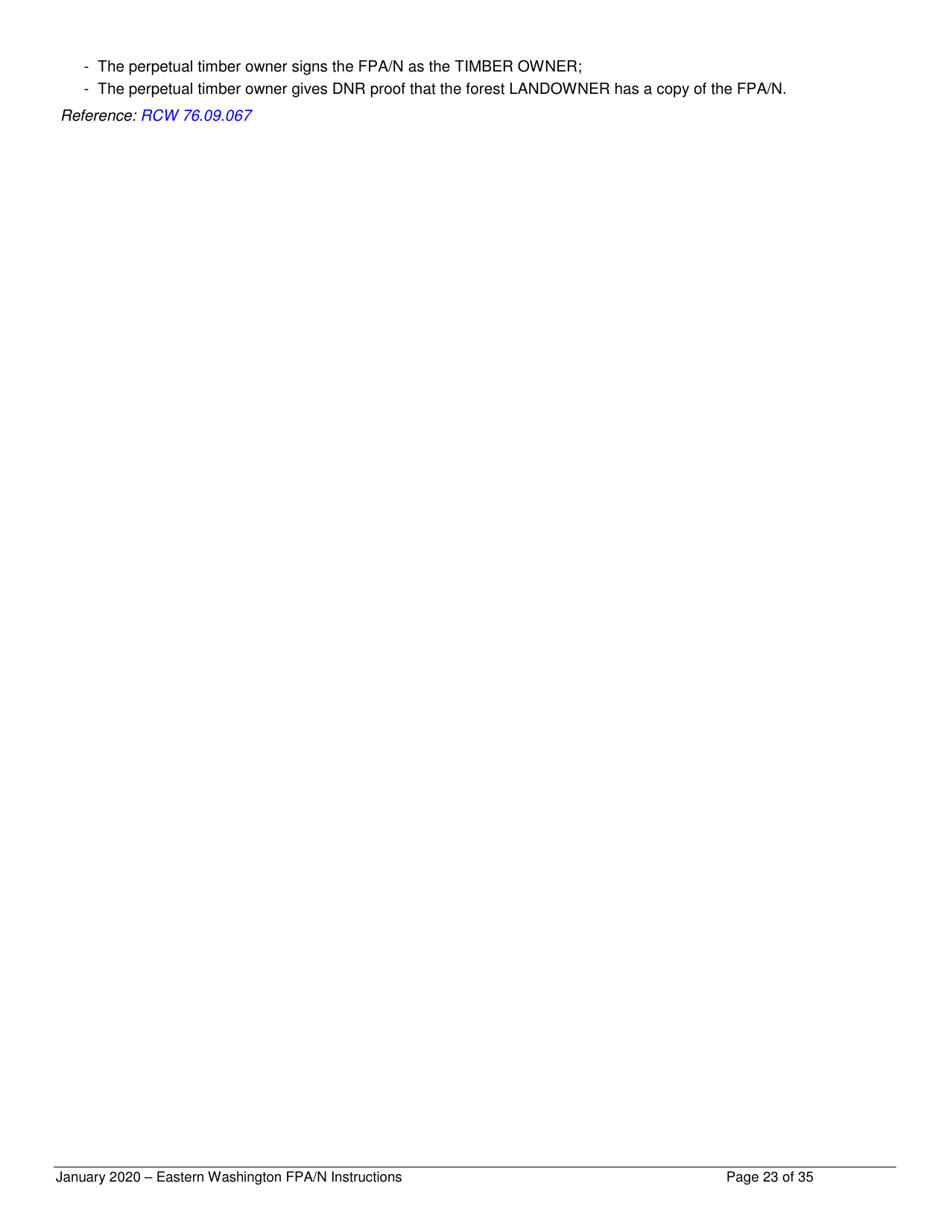 Forest Practices Application / Notification Instructions - Eastern Washington - Washington, Page 23