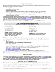 Forest Practices Application/Notification Instructions - Eastern Washington - Washington, Page 2