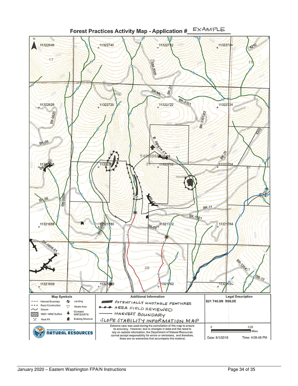 Forest Practices Application / Notification Instructions - Eastern Washington - Washington, Page 34