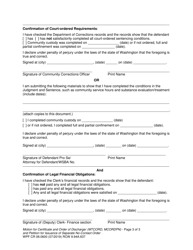 Form WPF CR08.0600 Motion for Certificate and Order of Discharge (Mtcord) and for Issuance of a Separate No-Contact Order (Mcordpn) - Washington, Page 3