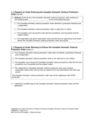 Form WPF DV-8.010 Application for Order to Enforce or Refuse to Enforce Canadian Domestic Violence Protection Order (Apercp) - Washington, Page 3