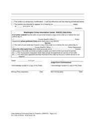 Form WPF DV-7.030 Order Modifying/Terminating Order for Protection - Washington, Page 2