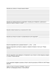 Form WPF DV-1.015 Petition for Order for Protection (Ptorprt) - Washington, Page 6