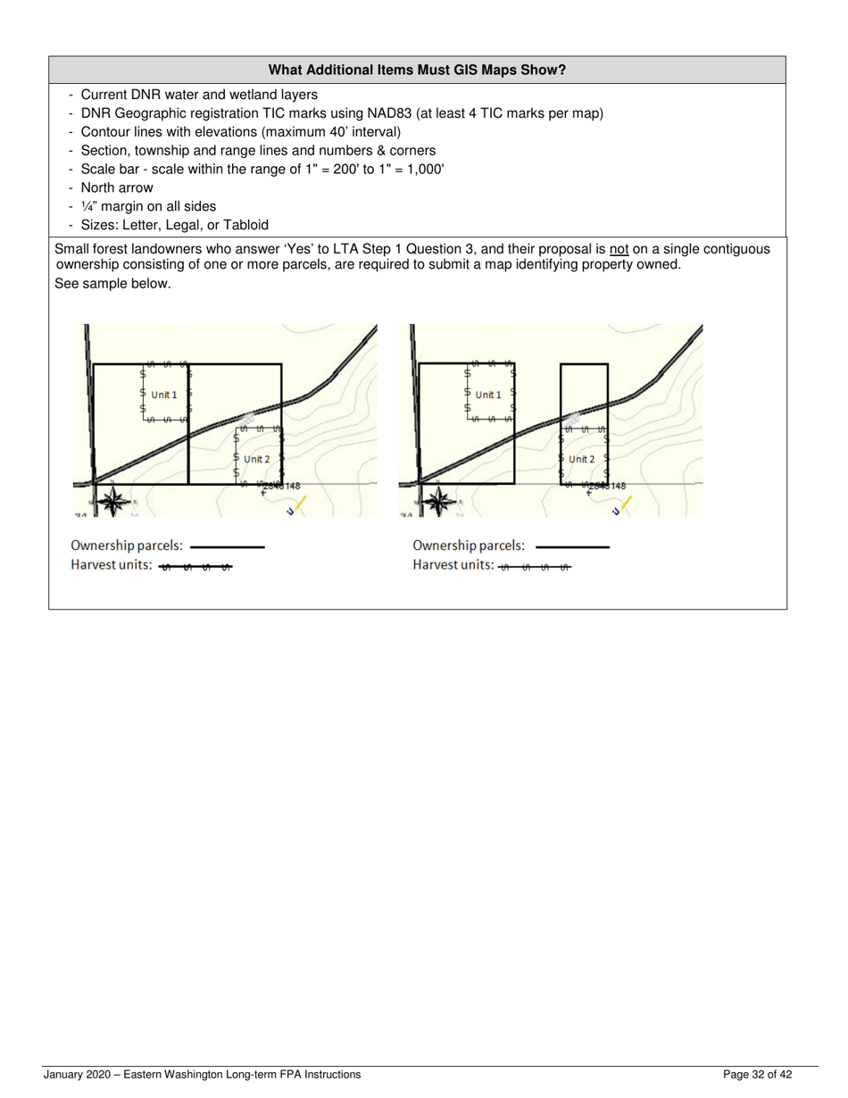 Instructions for Long-Term Forest Practices Application Instructions - Eastern Washington - Washington, Page 32