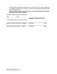 Form XR301 Denial Order - Extreme Risk - Respondent Under 18 Years - Washington, Page 3
