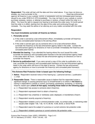 Form XR141 Extreme Risk Protection Order - Washington, Page 2