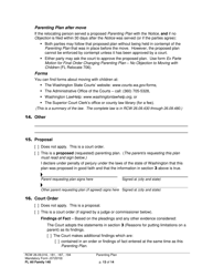 Form FL All Family140 Parenting Plan - Washington, Page 13