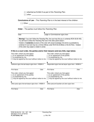 Form FL All Family140 Parenting Plan - Washington, Page 14