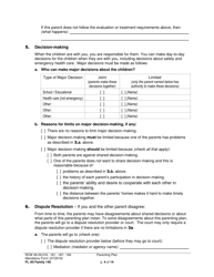 Form FL All Family140 Parenting Plan - Washington, Page 4