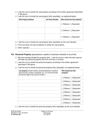 Form FL Divorce201 Petition for Divorce (Dissolution) - Washington, Page 7