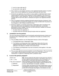 Form FL Divorce206 Petition to Invalidate (Annul) Registered Domestic Partnership - Washington, Page 2