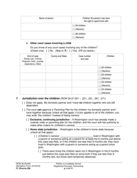 Form FL Divorce206 Petition to Invalidate (Annul) Registered Domestic Partnership - Washington, Page 4