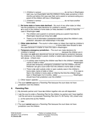 Form FL Divorce206 Petition to Invalidate (Annul) Registered Domestic Partnership - Washington, Page 5