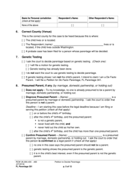 Form FL Parentage301 Petition to Decide Parentage - Washington, Page 5