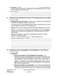 Form FL Parentage301 Petition to Decide Parentage - Washington, Page 6