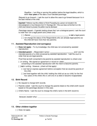 Form FL Parentage301 Petition to Decide Parentage - Washington, Page 7