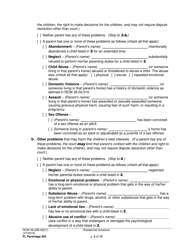 Form FL Parentage303 Residential Schedule - Washington, Page 2