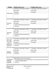 Form FL Parentage303 Residential Schedule - Washington, Page 8
