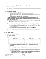 Form FL Parentage324 Temporary Family Law Order - Washington, Page 2